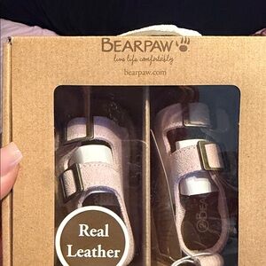 BearPaw Kids Real Leather Sandals - Light Pink
